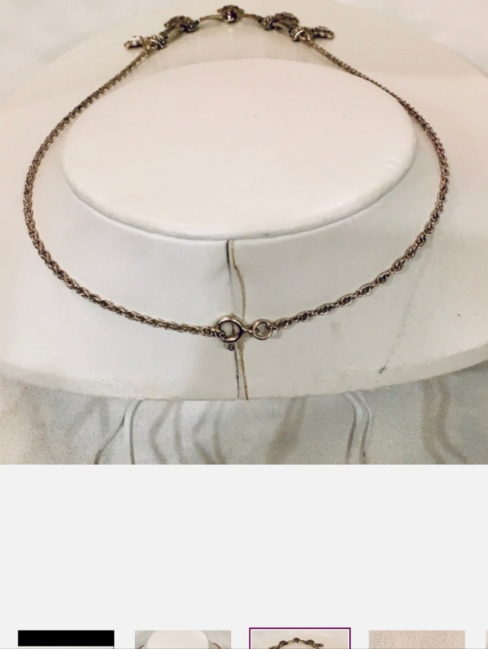 STERLING SILVER NECKLACE WITH MARCASITE